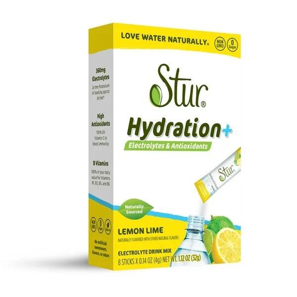 Stur Lemon Lime Singles To Go 8 Pack | USA Drink Mix Sachets