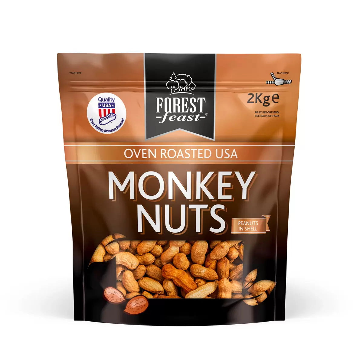 Forest Feast Oven Roasted USA Monkey Nuts 2kg