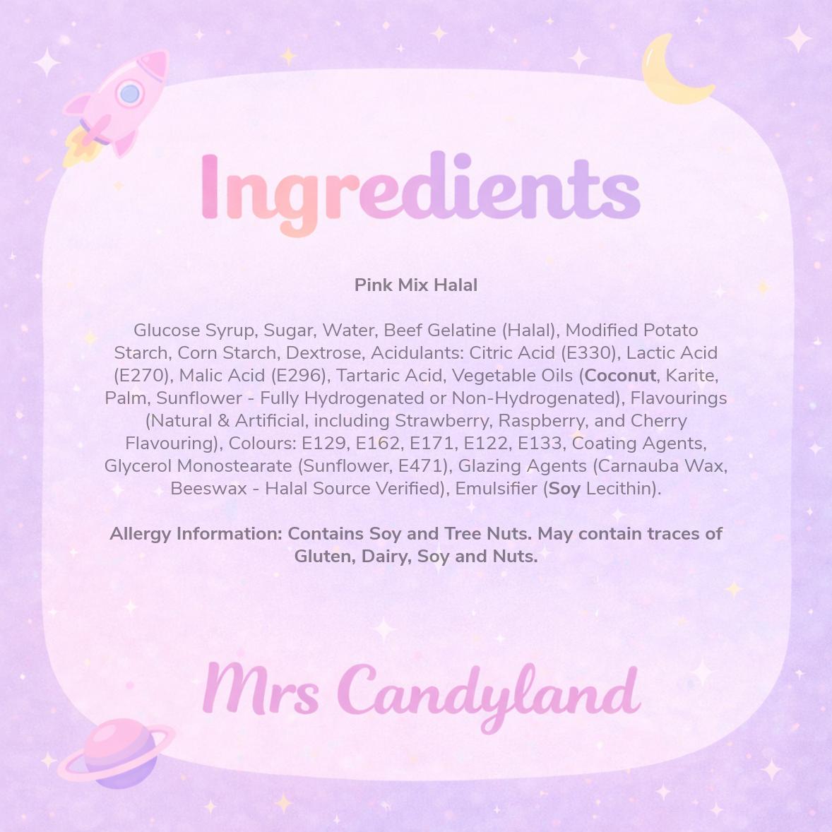 Halal Pink Mix - Pick N Mix Sweets - 500g/1kg - Mrs Candyland