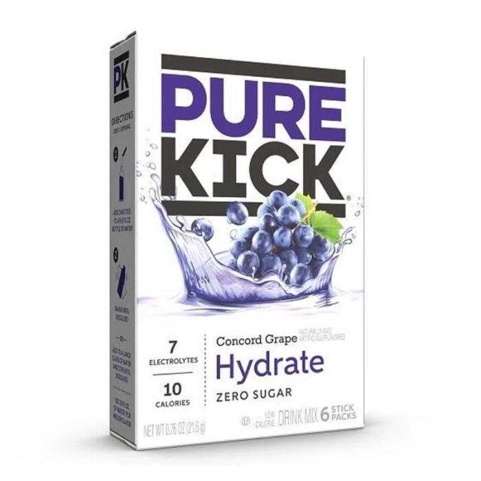Pure Kick Concord Grape Singles To Go 6 Pack | USA Drink Mix Sachets