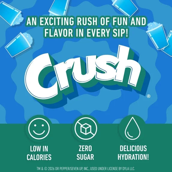 Crush Blue Razz Slush Singles To Go 6 Pack | USA Drink Mix Sachets