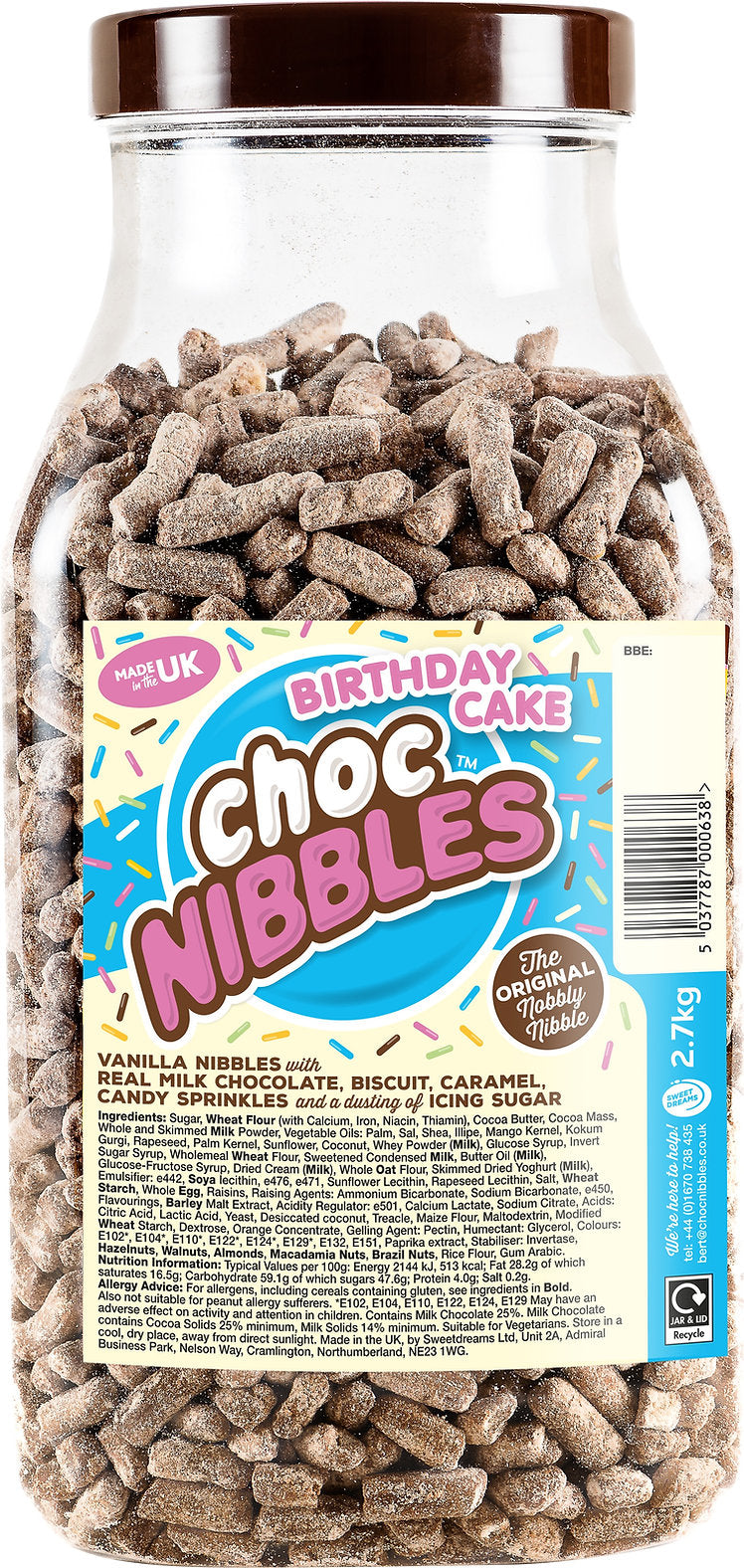 Choc Nibbles & Choc Lick - Full Wholesale Jar DEAL 2.7kg