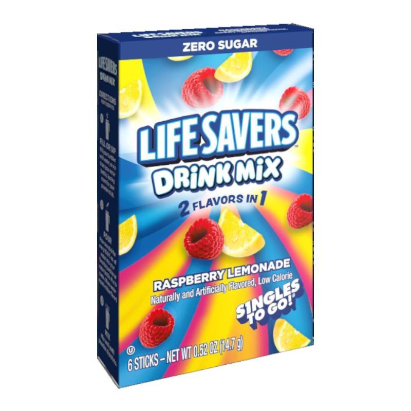 Lifesavers Raspberry Lemonade Singles To Go 6 Pack | USA Drink Mix Sachets