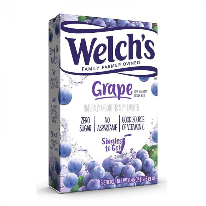 Welch's Grape Singles To Go 6 Pack | USA Drink Mix Sachets
