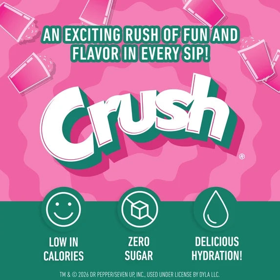 Crush Pink Slush Singles To Go 6 Pack | USA Drink Mix Sachets