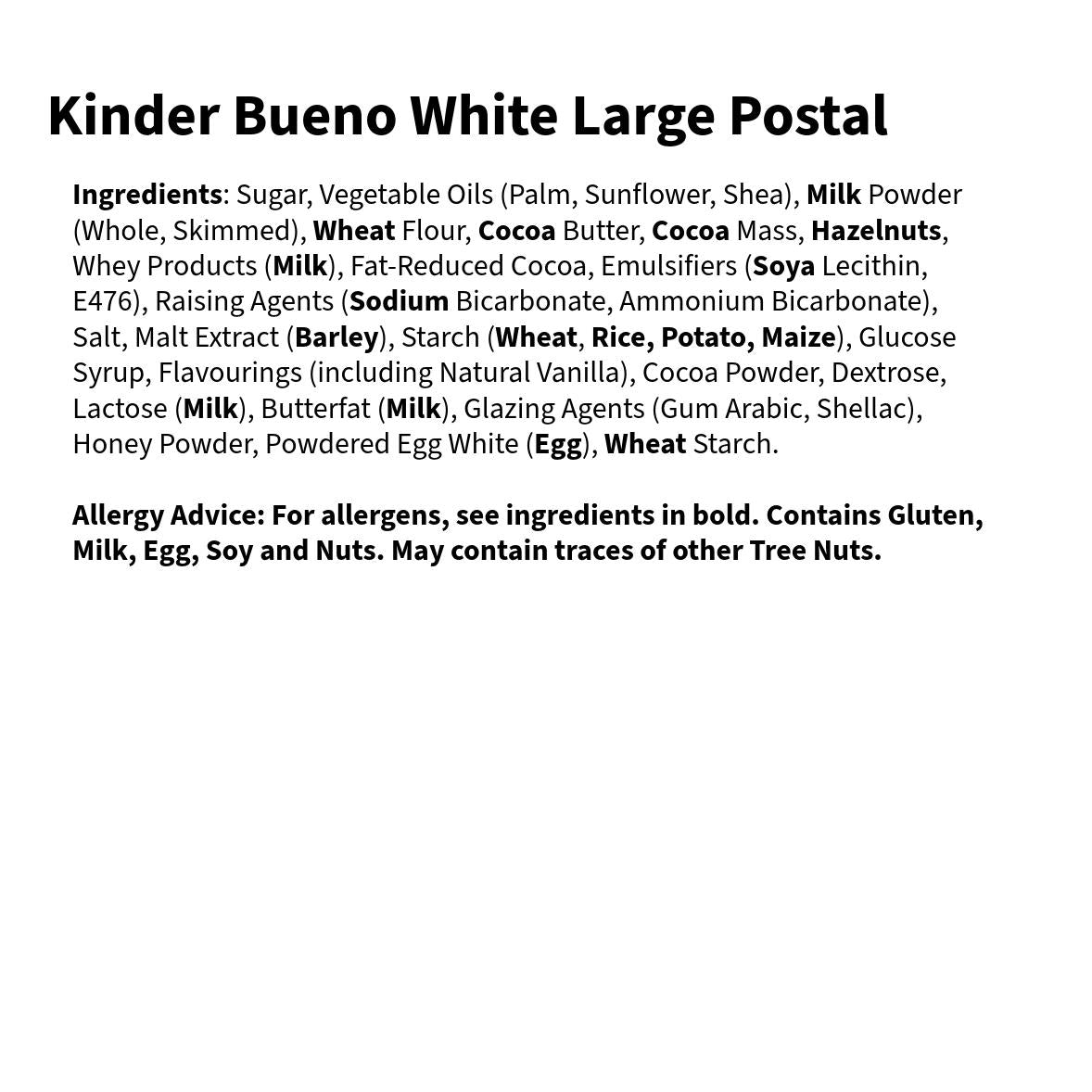 Kinder Bueno White Large Postal Gift Box