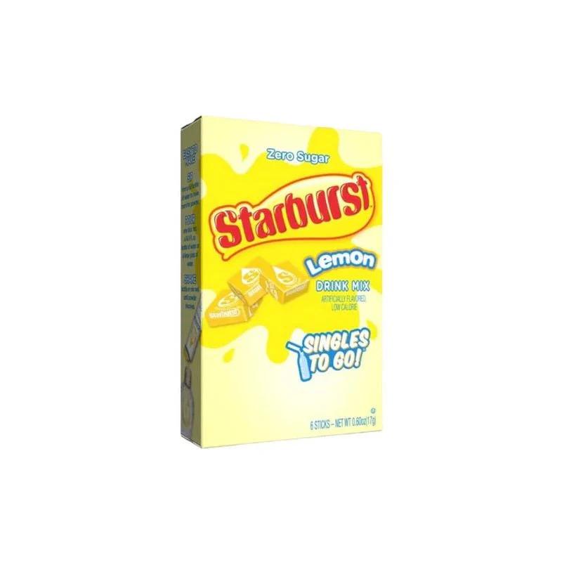 Starburst Lemon Singles To Go 6 Pack | USA Drink Mix Sachets