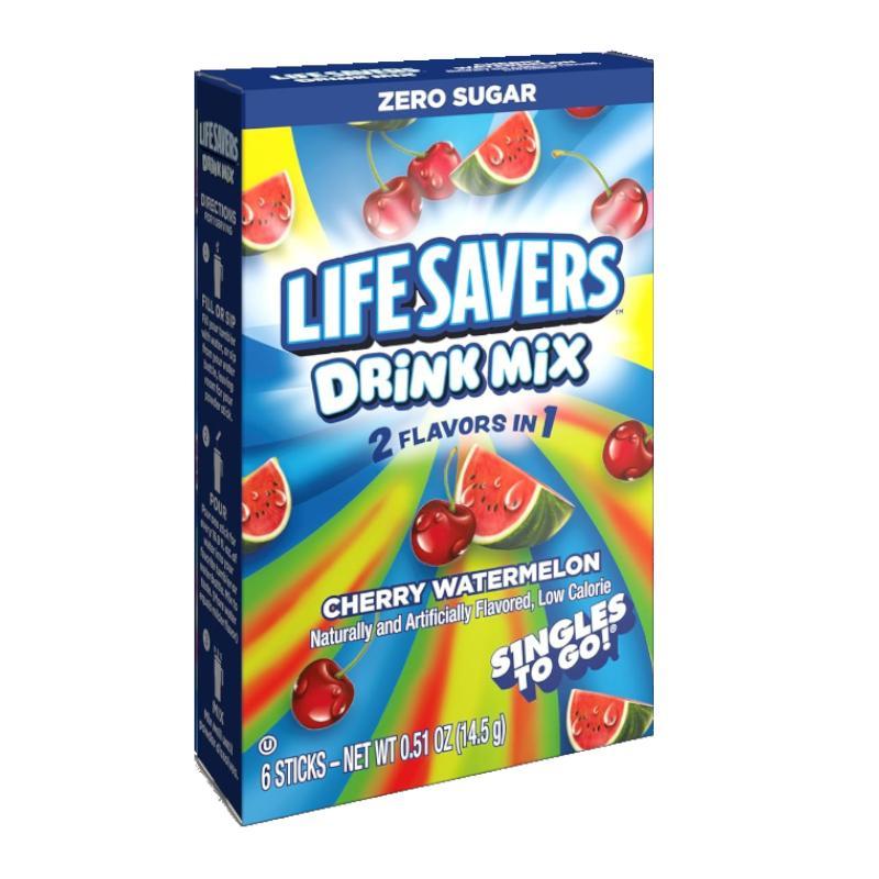 Lifesavers Cherry Watermelon Singles To Go 6 Pack | USA Drink Mix Sachets