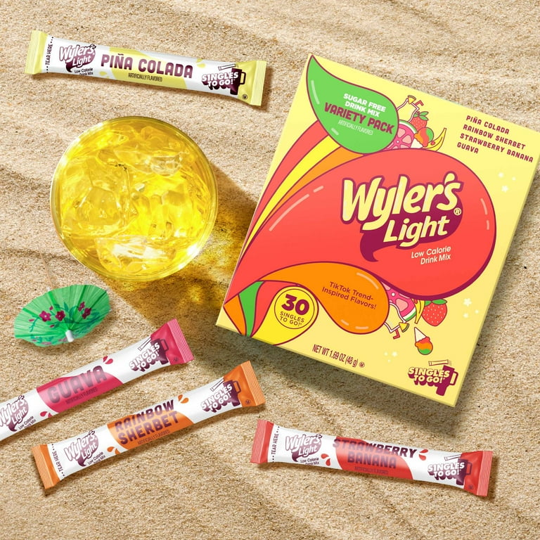 WaterTok Variety Flavours Singles To Go 30 Pack | USA Drink Mix Sachets