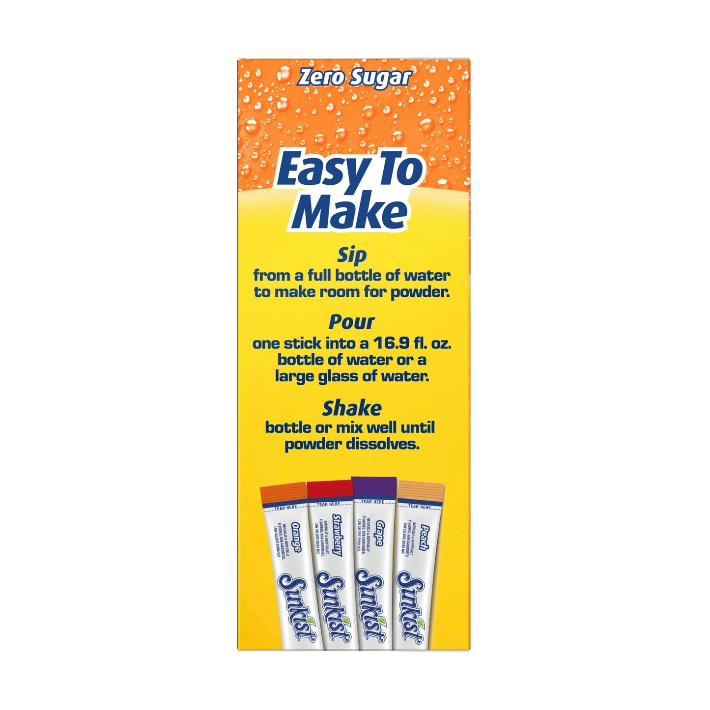 Sunkist Variety Singles To Go 30 Pack | USA Drink Mix Sachets