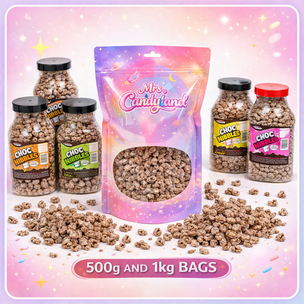 Choc Nibbles & Choc Lick | 500g or 1kg Bags | Retro UK | Sweet