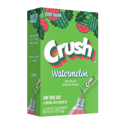 Crush Watermelon Singles To Go 6 Pack | USA Drink Mix Sachets
