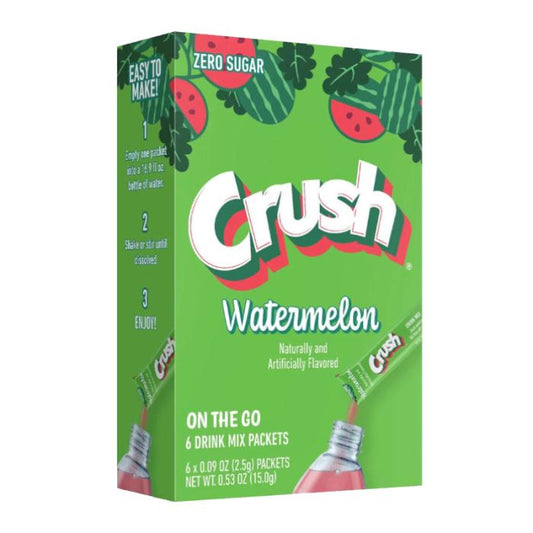 Crush Watermelon Singles To Go 6 Pack | USA Drink Mix Sachets