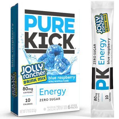 Pure Kick x Jolly Rancher Blue Raspberry Singles To Go 6 Pack | USA Drink Mix Sachets