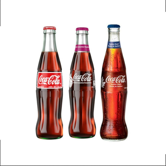 Mexican & Canadian Coca-Cola Glass Bottle 355ml Multiple Flavours Sugar