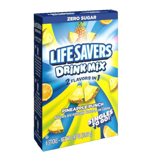Lifesavers Pineapple Punch Singles To Go 6 Pack | USA Drink Mix Sachets