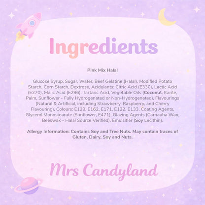 Halal Pink Mix - Pick N Mix Sweets - 500g/1kg - Mrs Candyland