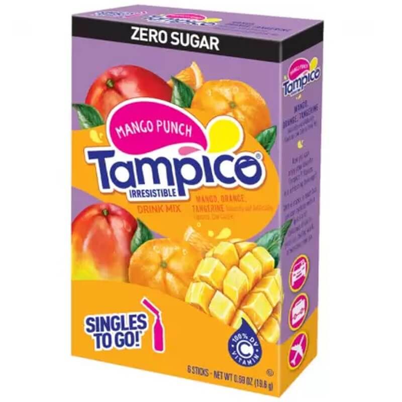 Tampico Mango Punch Singles To Go 6 Pack | USA Drink Mix Sachets