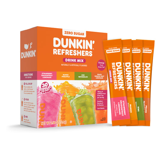 Dunkin' Refreshers 30 Pack | USA Singles To Go Drink Mix