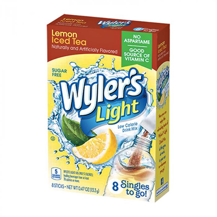 Wylers Light Lemon Iced Tea Singles To Go 8 Pack | USA Drink Mix Sachets