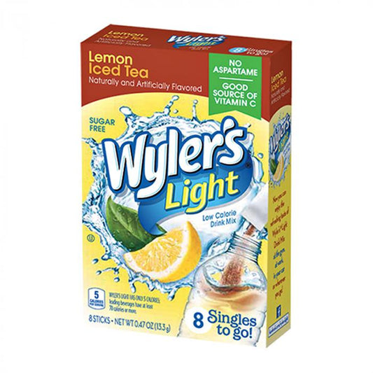 Wylers Light Lemon Iced Tea Singles To Go 8 Pack | USA Drink Mix Sachets
