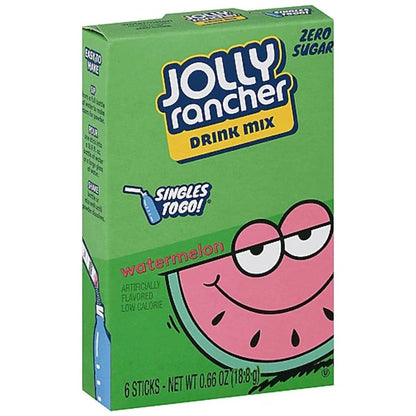 Jolly Rancher Watermelon Singles To Go 6 Pack | USA Drink Mix Sachets