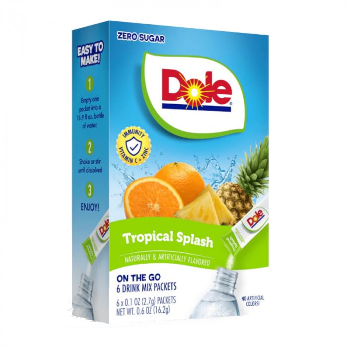 Dole Tropical Splash Singles To Go 6 Pack | USA Drink Mix Sachets