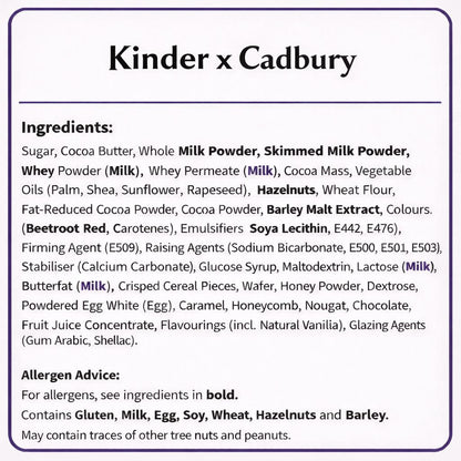 Kinder Bueno x Cadbury Small Postal Gift Box