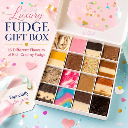Luxury Fudge Gift Box - 16pc Flavoured Fudge - Mrs Candyland
