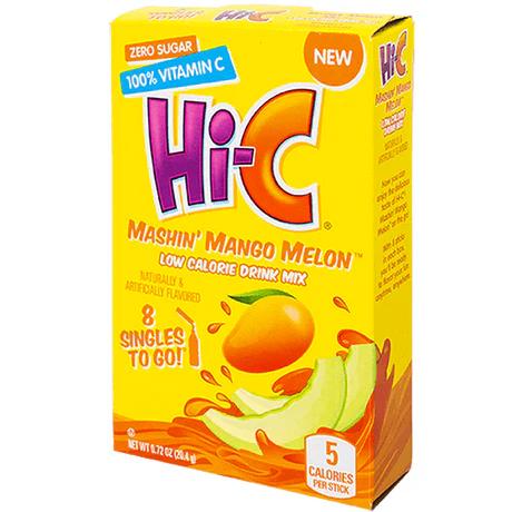 Hi-C Mashin' Mango Melon Singles To Go 8 Pack | USA Drink Mix Sachets