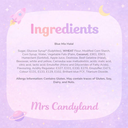 Halal Blue Mix - 500g or 1kg - Pick N Mix - Mrs Candyland