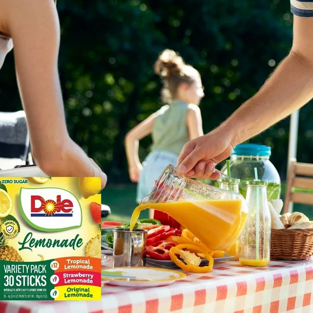 Dole Lemonade Singles To Go 30 Pack | USA Drink Mix Sachets