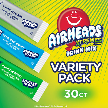 Airheads Xtreme Variety 30 Pack | USA Drink Mix Sachets