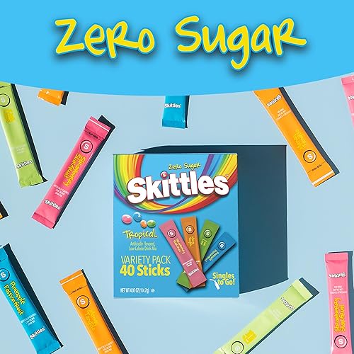 Skittles Tropical Singles To Go 30 Pack | USA Drink Mix Sachets