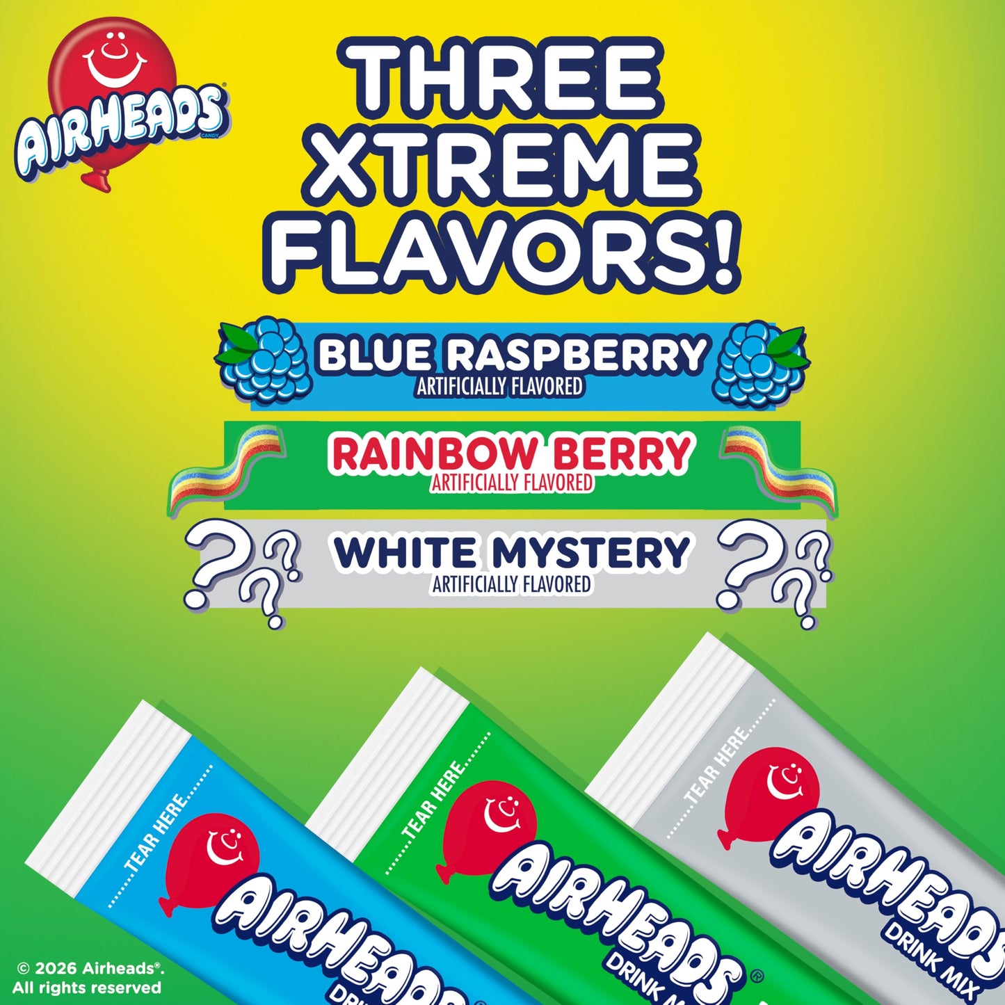 Airheads Xtreme Variety 30 Pack | USA Drink Mix Sachets