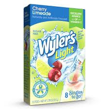 Wylers Light Cherry Limeade Singles To Go 8 Pack | USA Drink Mix Sachets