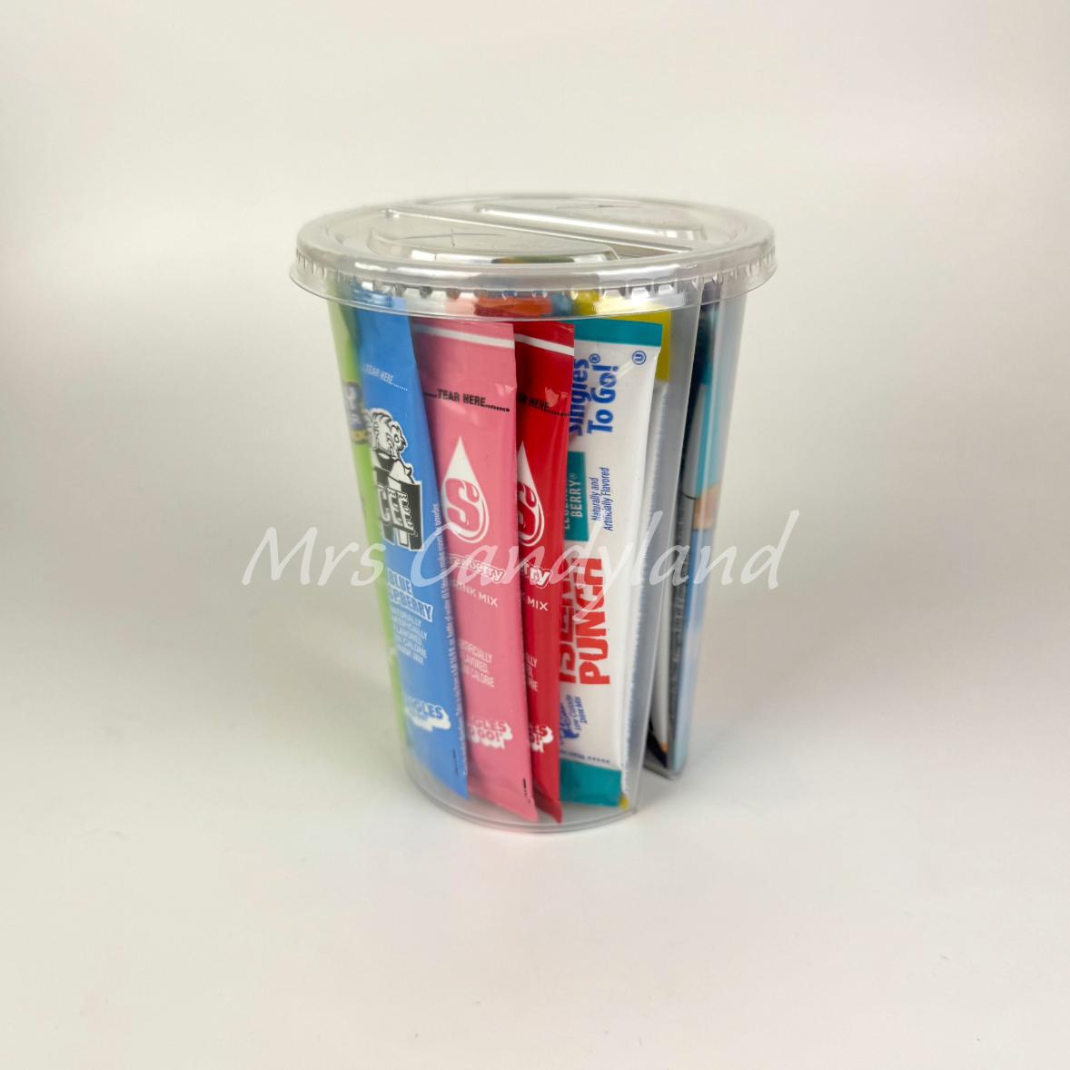 25pc Split Cup USA Drink Mixes | American Singles To Go | Mrs Candyland