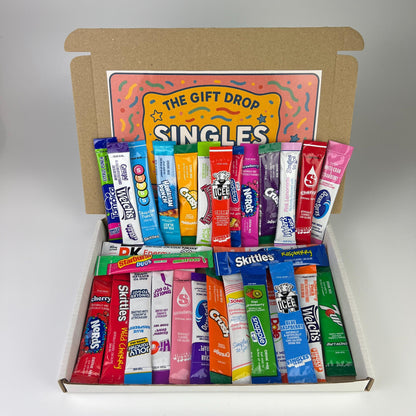 The Gift Drop Singles To Go Postal Gift Box | 30 Individual Sachets | American Drink Mix Variety Pack