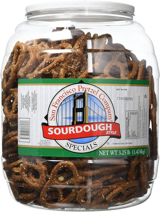 San Francisco Pretzel Company Sourdough Style Pretzels 1.47kg | Healthy Snack | Full Tub Wholesale Deal