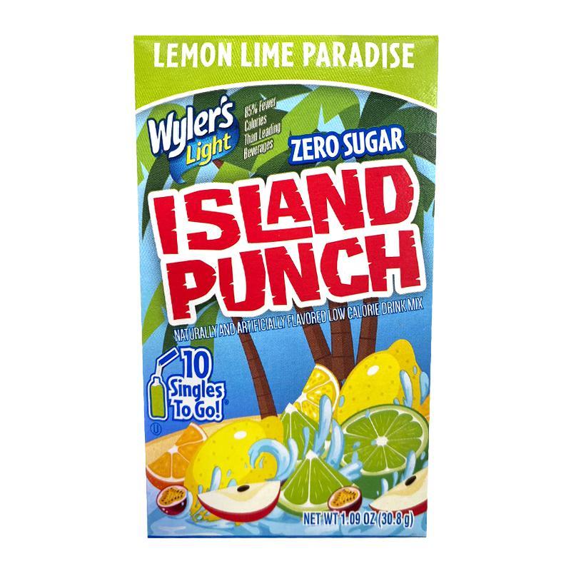 Wylers Island Punch Lemon Lime Paradise Singles To Go 10 Pack | USA Drink Mix Sachets