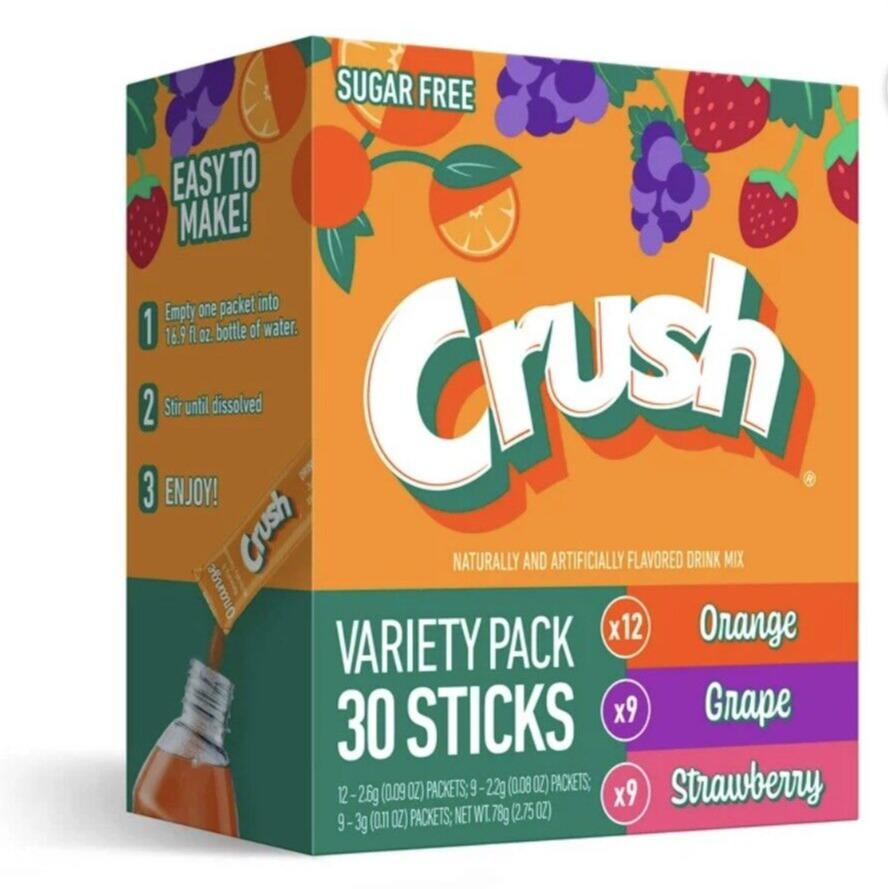 Crush Singles To Go 30 Pack | USA Drink Mix Sachets