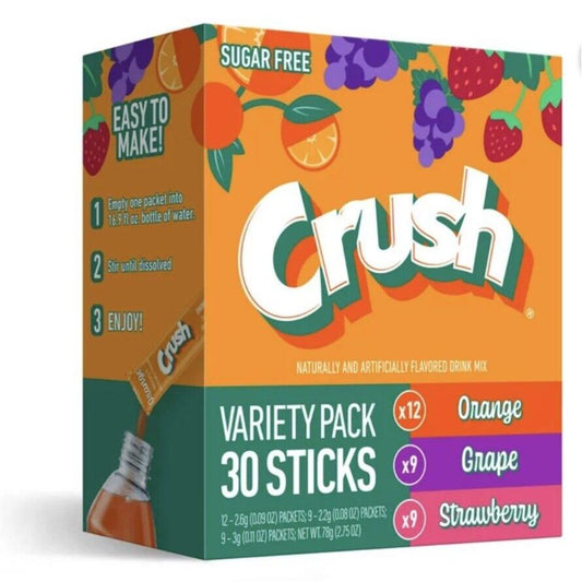 Crush Singles To Go 30 Pack | USA Drink Mix Sachets