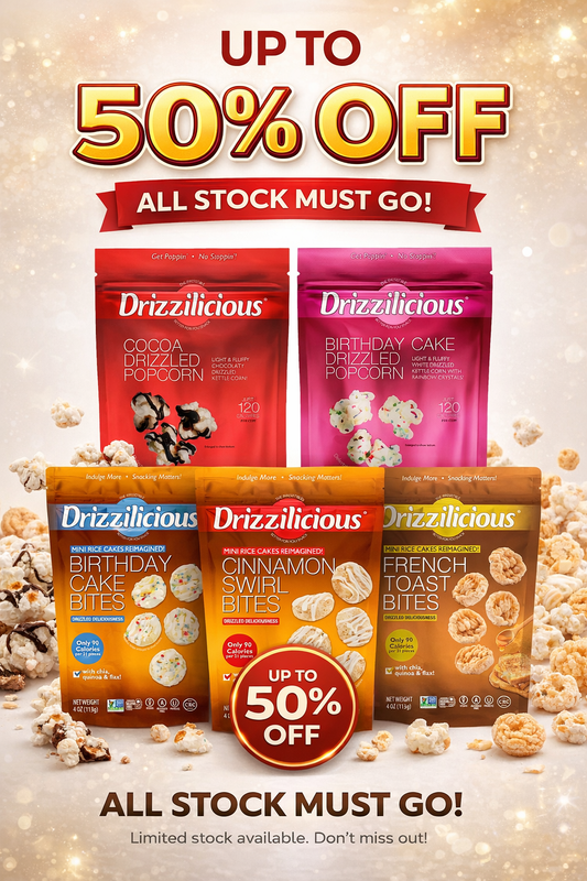 CLEARANCE Drizzilicious Viral Mini Rice Cakes & Popcorn