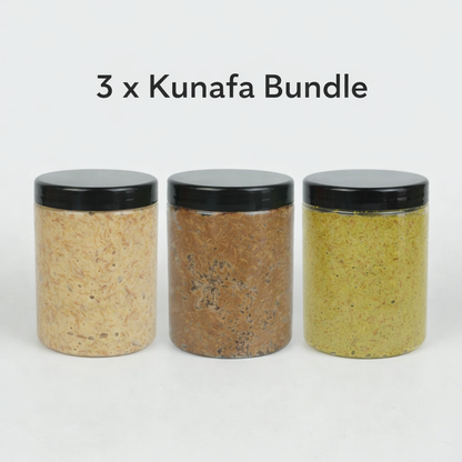 Viral Pistachio Kunafa Bundle - 3 x 300g - Nutella Inspired, Kinder Inspired, Pistachio Kunafa Bundle