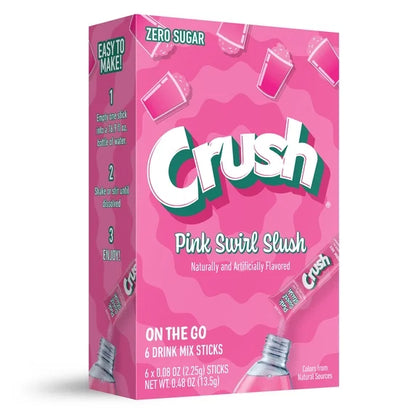 Crush Pink Slush Singles To Go 6 Pack | USA Drink Mix Sachets