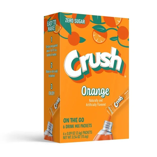 Crush Orange Singles To Go 6 Pack | USA Drink Mix Sachets