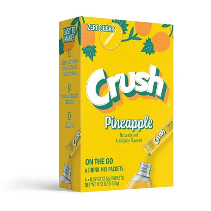 Crush Pineapple Singles To Go 6 Pack | USA Drink Mix Sachets