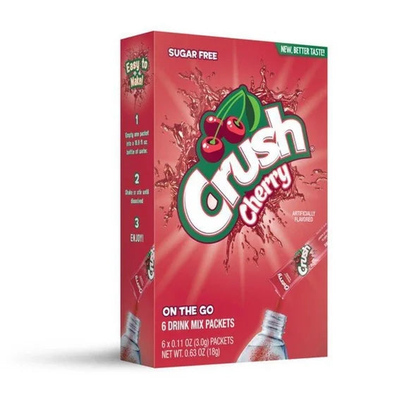 Crush Cherry Singles To Go 6 Pack | USA Drink Mix Sachets