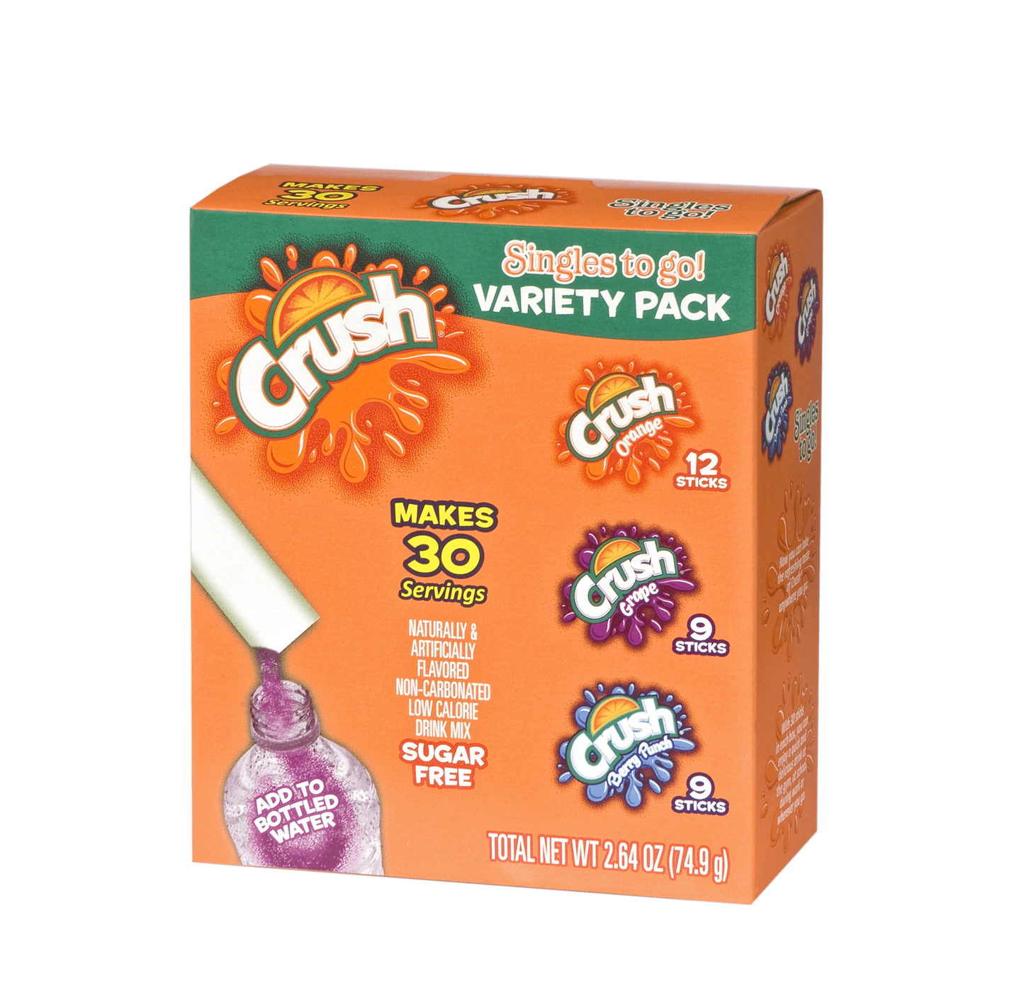 Crush Singles To Go 30 Pack | USA Drink Mix Sachets