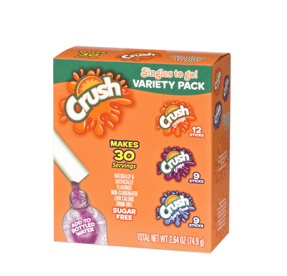 Crush Singles To Go 30 Pack | USA Drink Mix Sachets